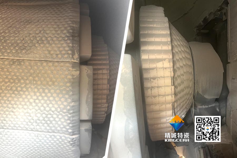 水泥厂磨辊轴ZTA陶瓷保；ふ质倜由熘4年以上