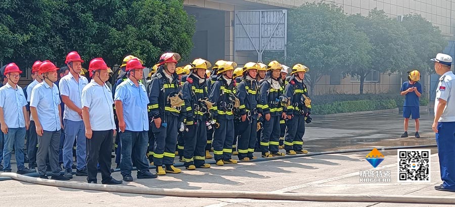 尊龙体育起劲配合消防联合演练，，共筑清静生产防线