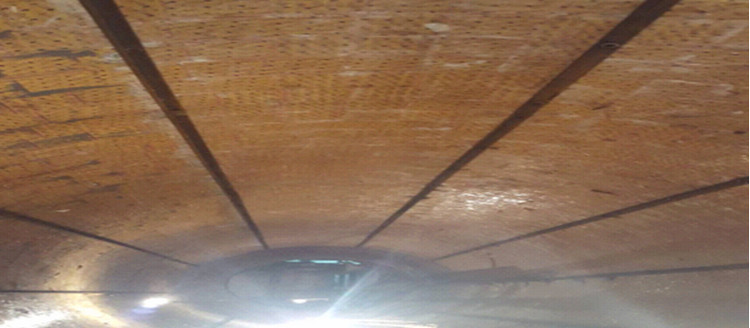 湖北某烧结厂圆筒混淆机使用尊龙体育耐磨陶瓷衬板