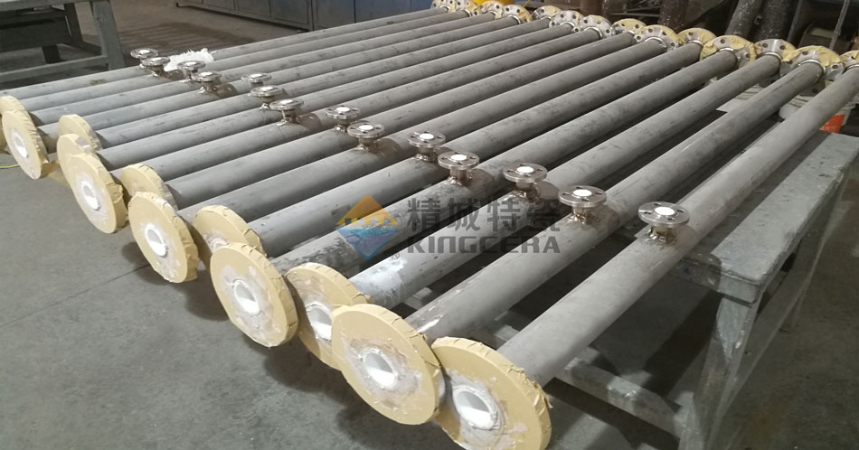 锂电池行业耐磨陶瓷进料管-增压管